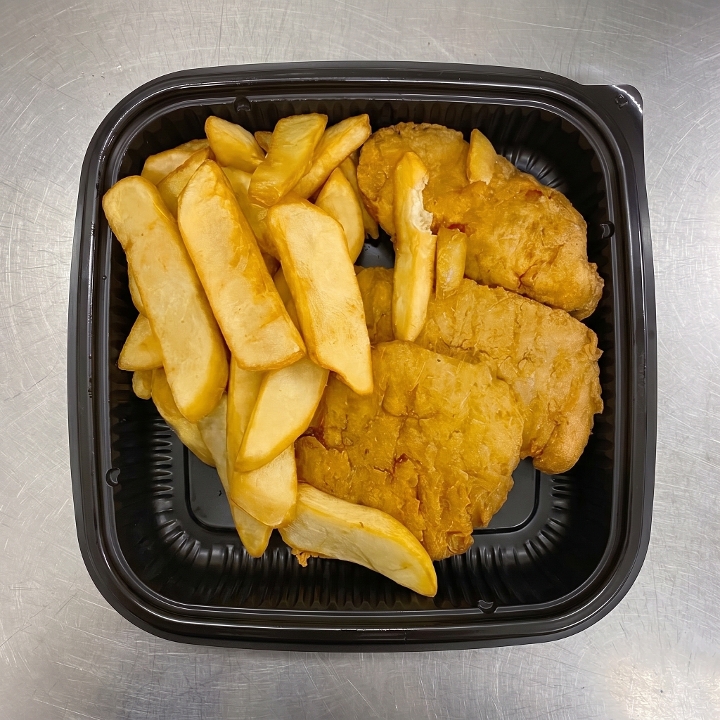 Chicken Fingers with French Fries.