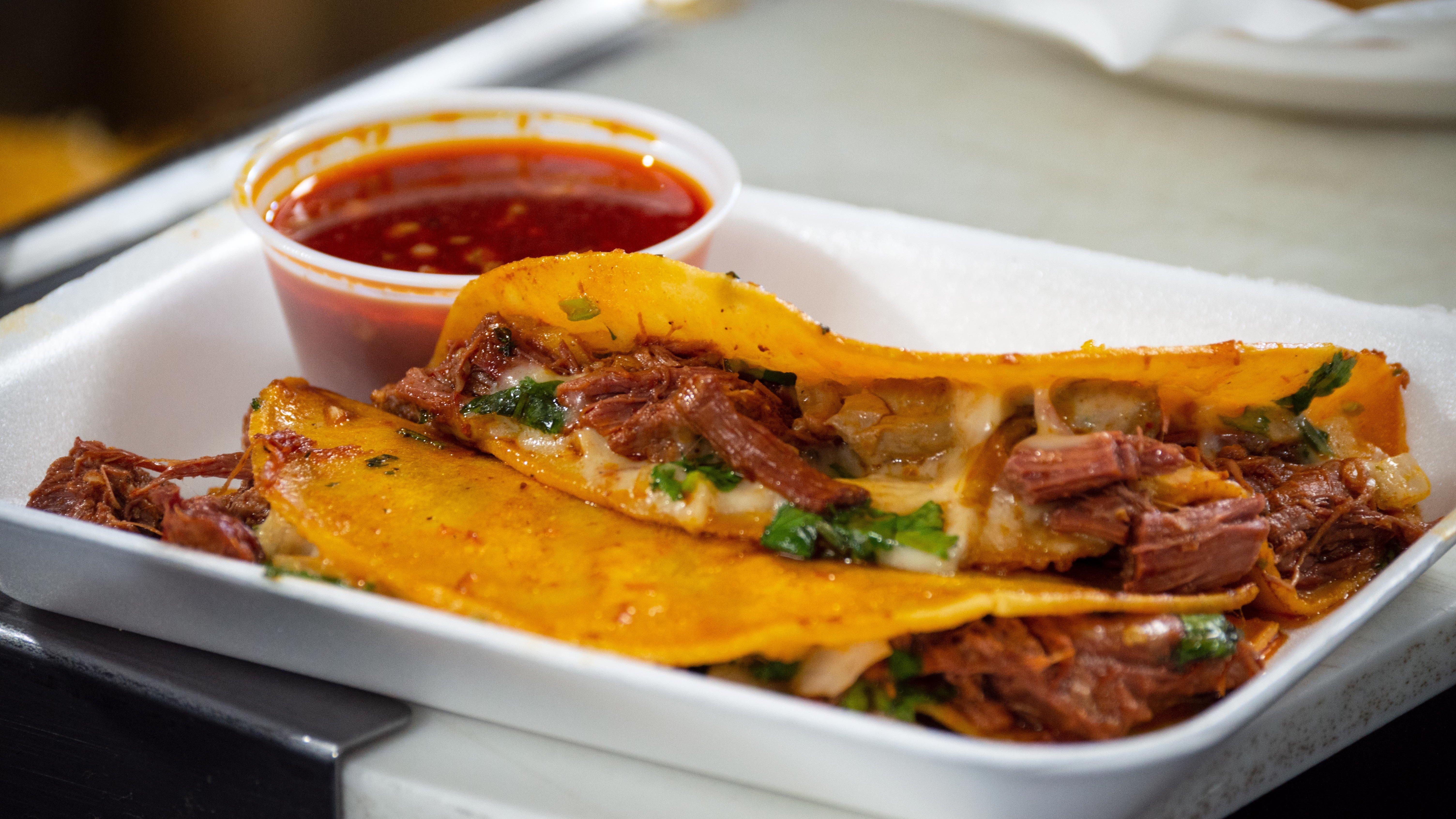 #4 Two Birria Tacos with Consomé Combo.