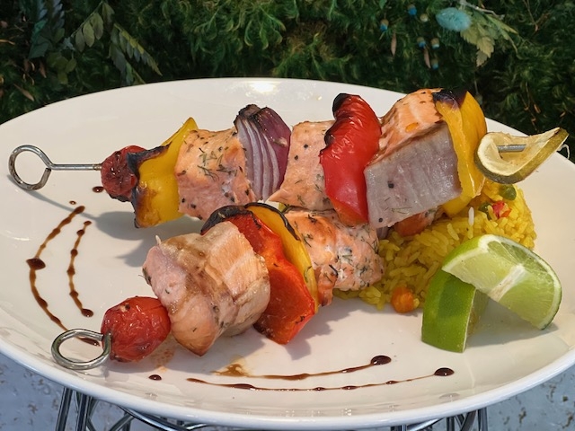 Salmon Kabobs.