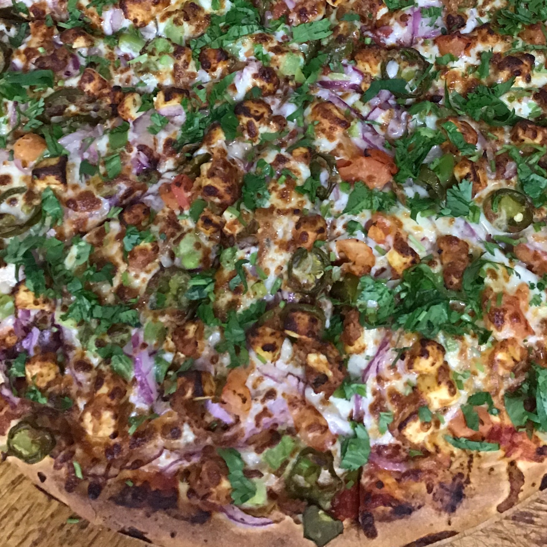 Karahi Paneer Veggie Pizza.
