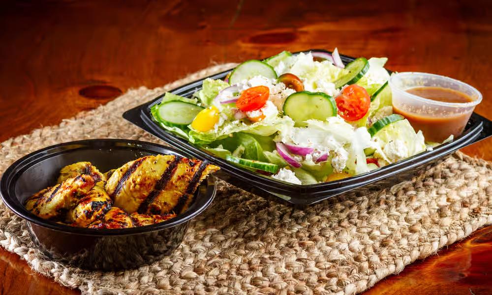 Chicken Kabob Salad.