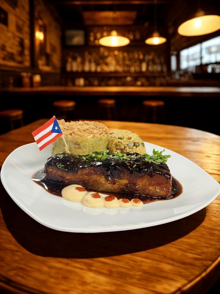 (NEW) Pork Belly Chino Taino  Mofongo.