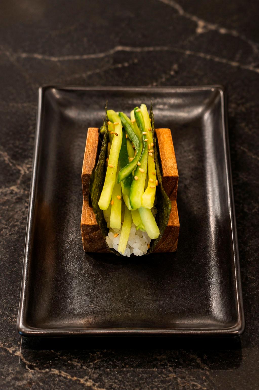 Cucumber Handroll.