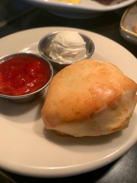 Biscuit with Butter and Jam.