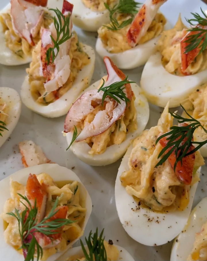 Lobster Deviled Eggs.