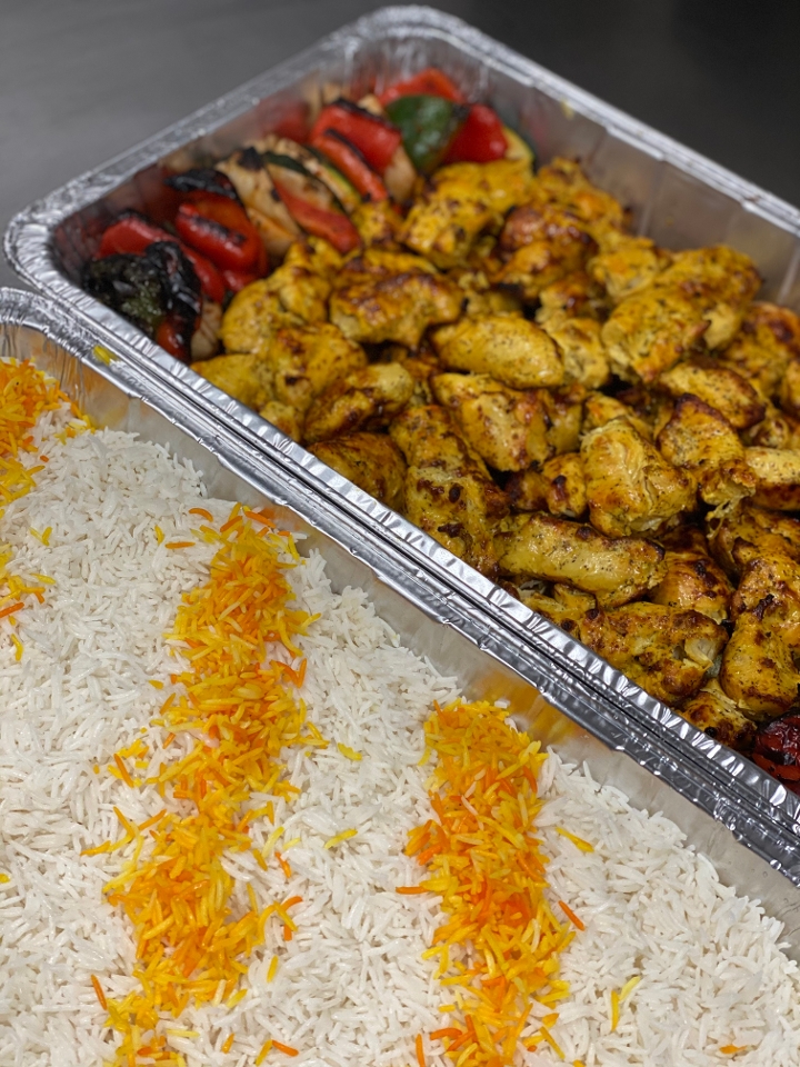 Chicken & Vegetable kabobs.