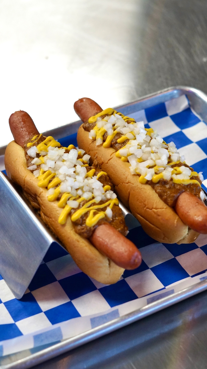 Two Detroit Coney Dogs.