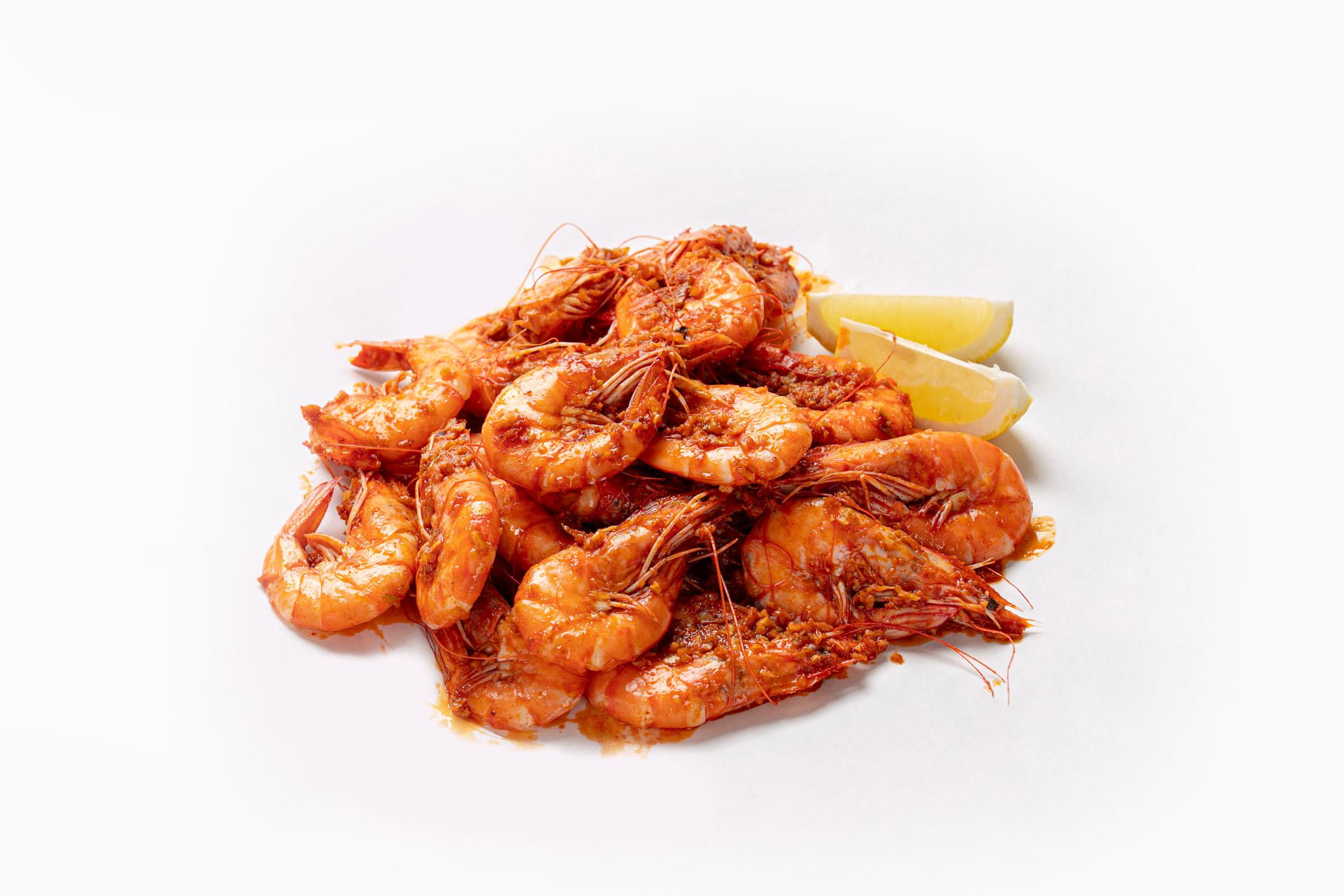 SHRIMP HEAD ON.