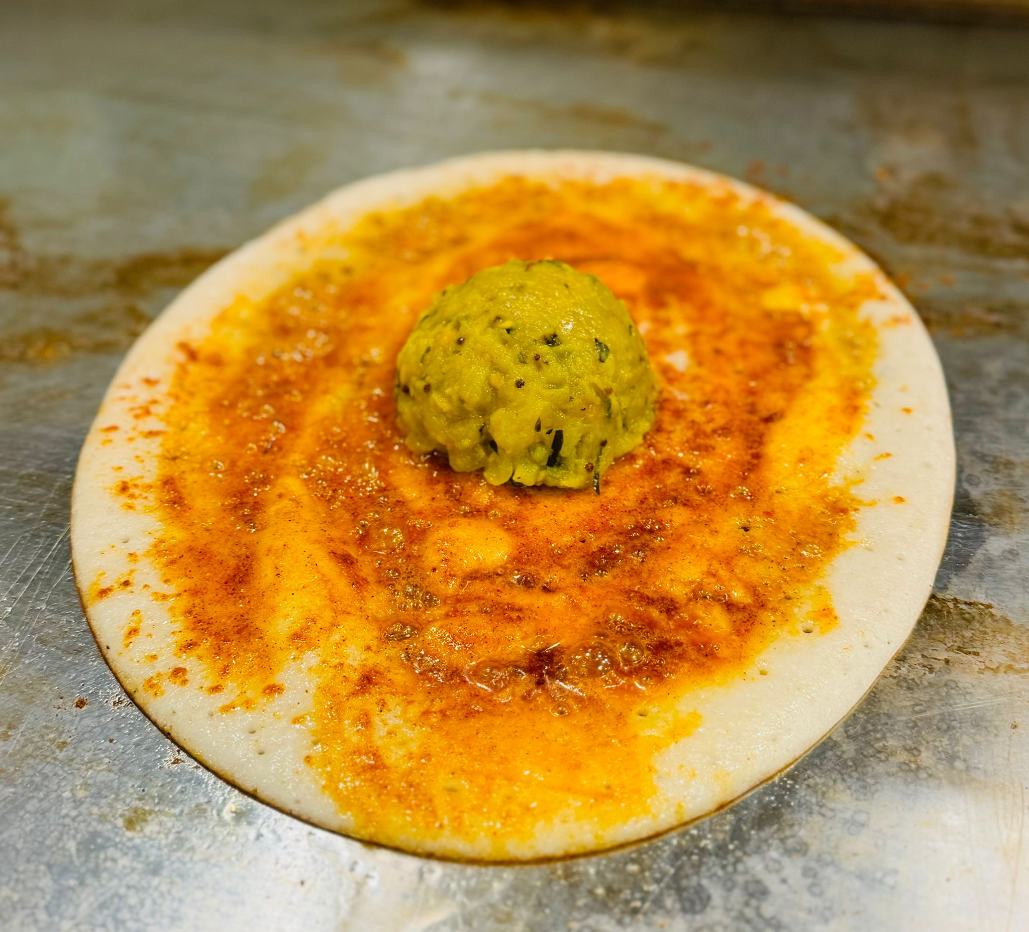 Vegan Mysuru Masala Dosa.