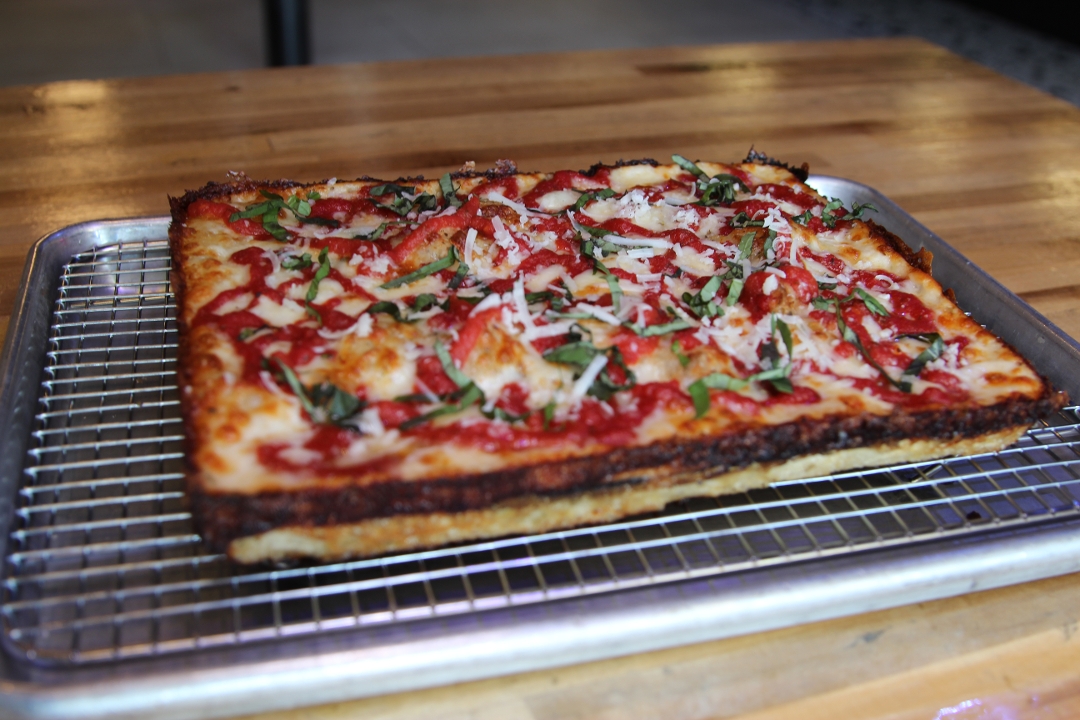 4 SQUARE CHEESE PIZZA.