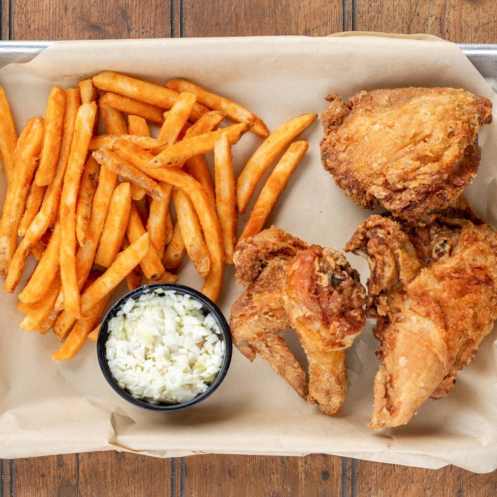 4 Piece Broasted Chicken Dinner.