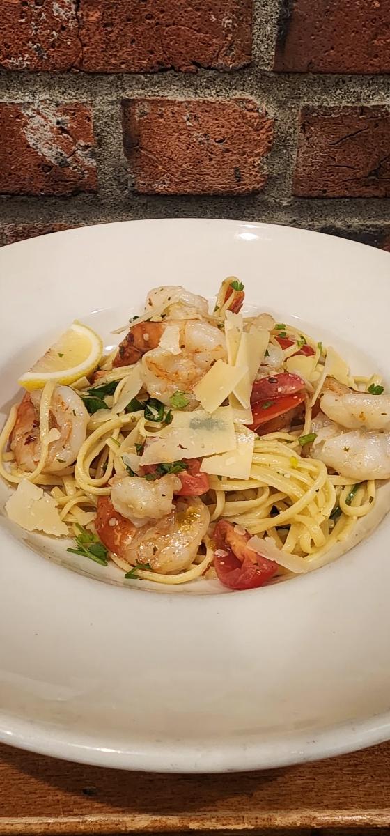 Prawns Linguine.