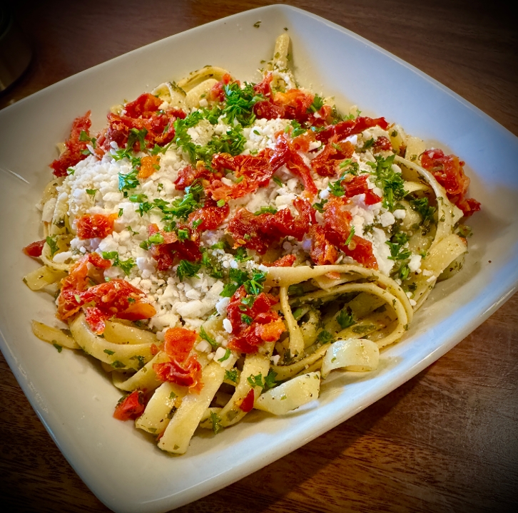 Garlic Feta Fettuccine.
