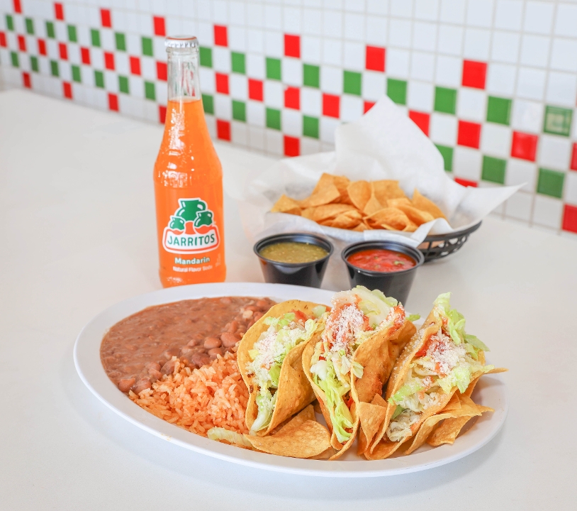 Plate 3 Crispy Tacos.