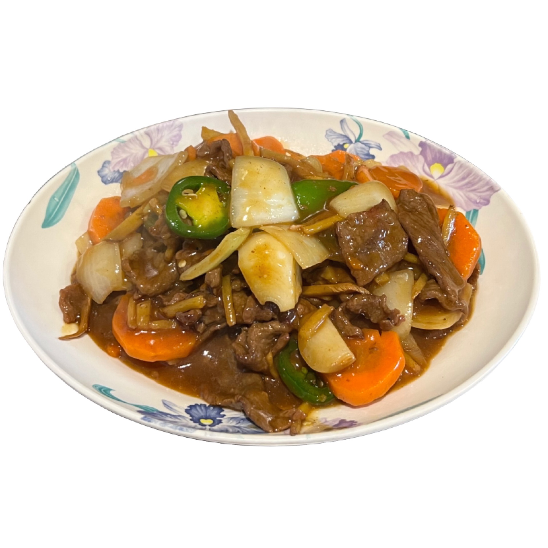 38. Beef sauteed with ginger - bò gừng.