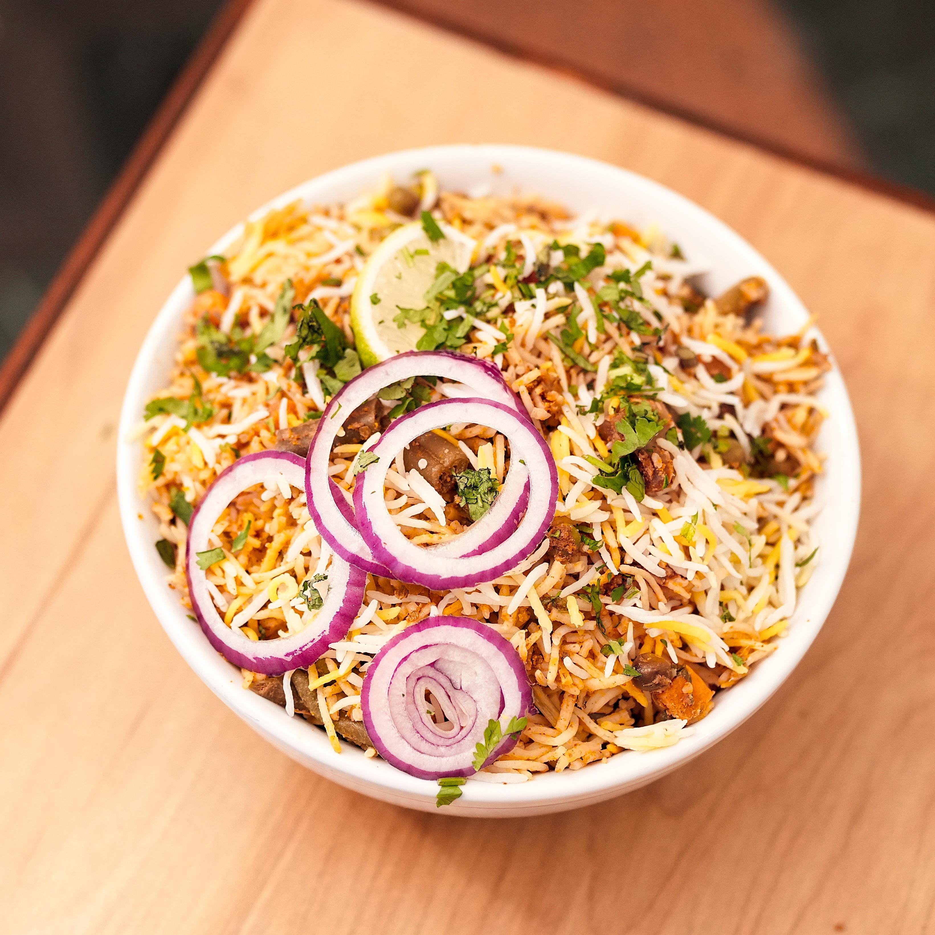 Hyderabadi Veg Dum Biryani.