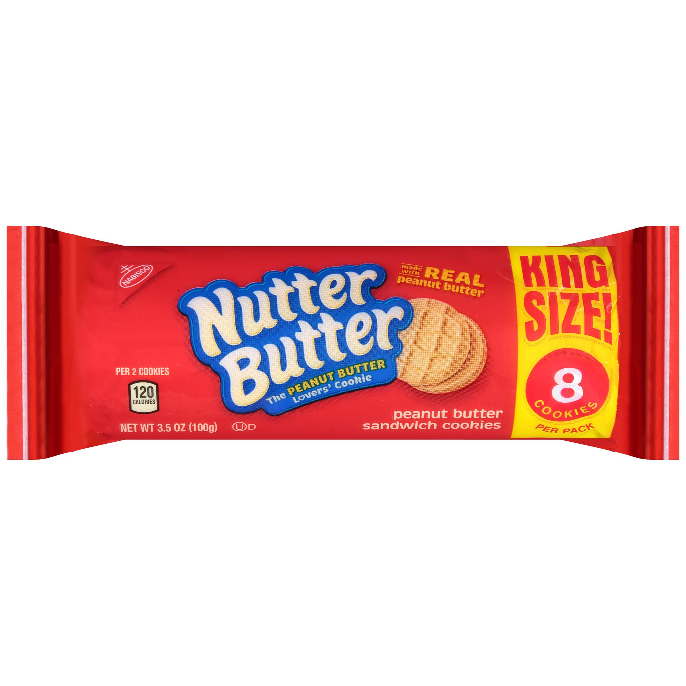 Nutter Butter Peanut Butter Sandwich Cookies - King Size, 3.5 Oz.