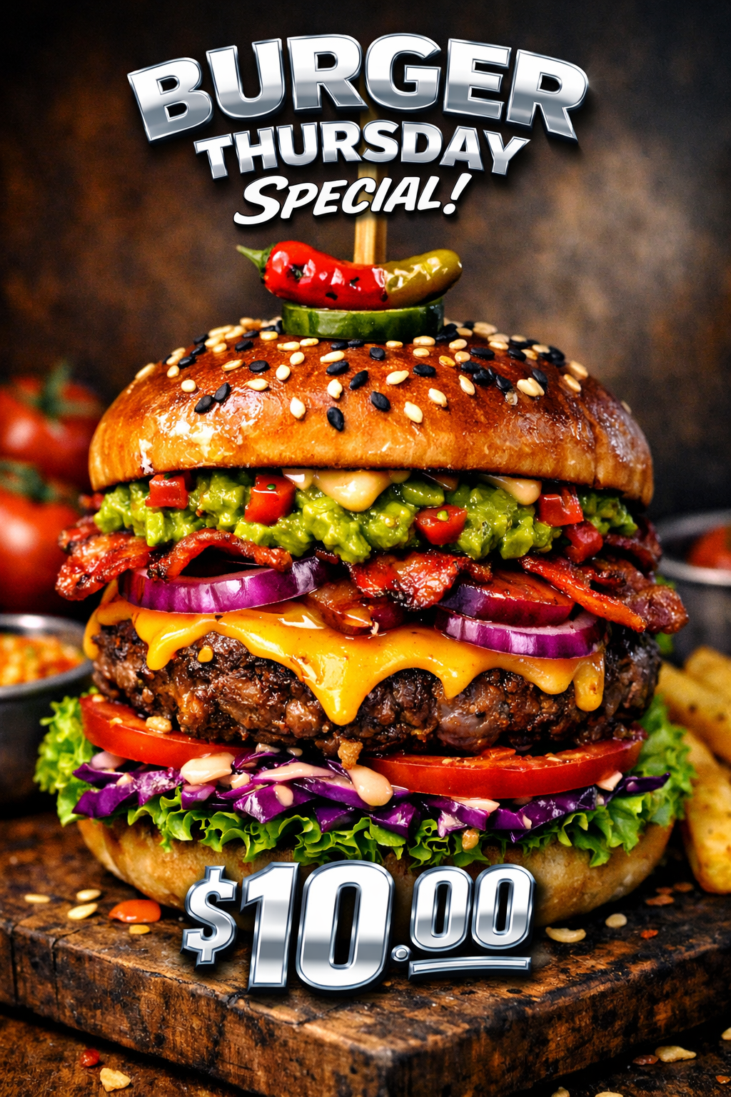 Hamburger (10.00).