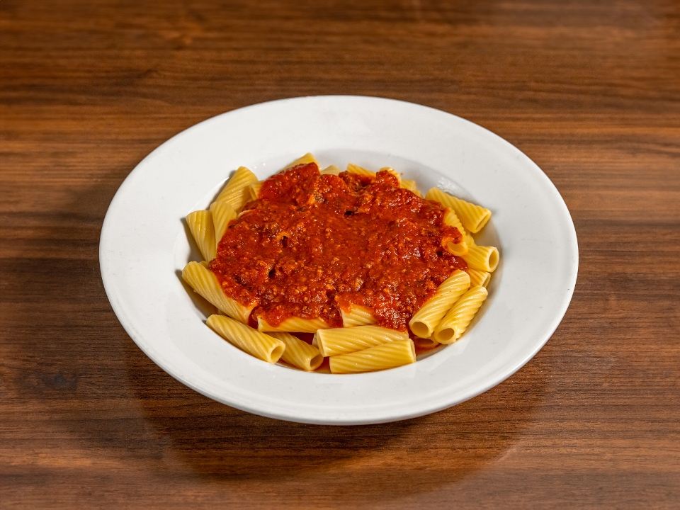 Half Pan Rigatoni w/ Meat Sauce.