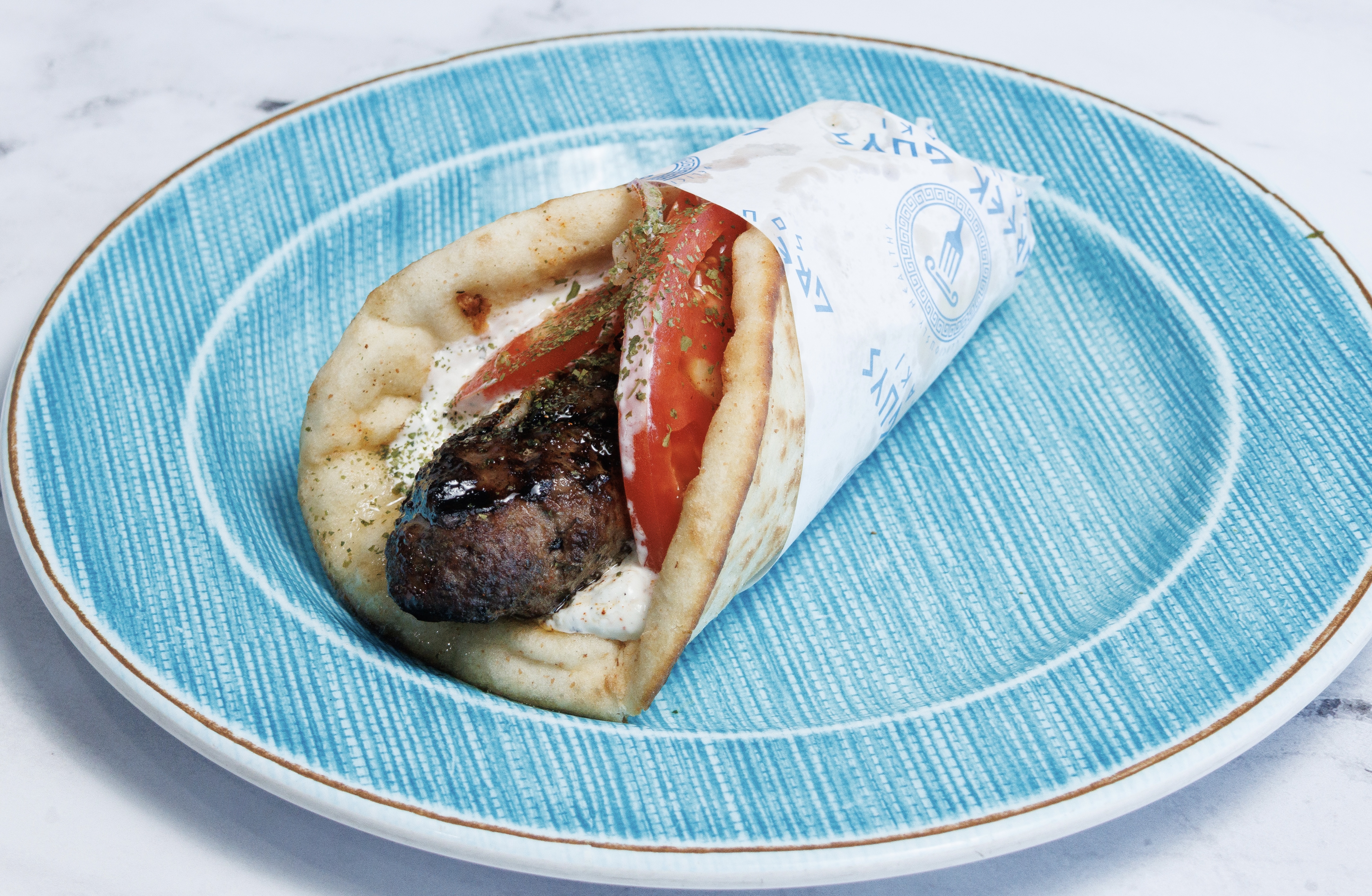 BEEF & LAMB KABAB OLD FASHION PITA.