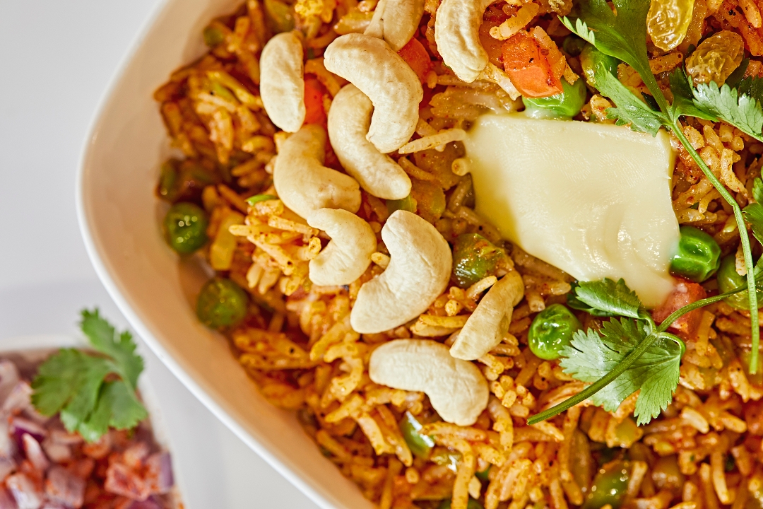 Tawa Pulav w/ Cashew.