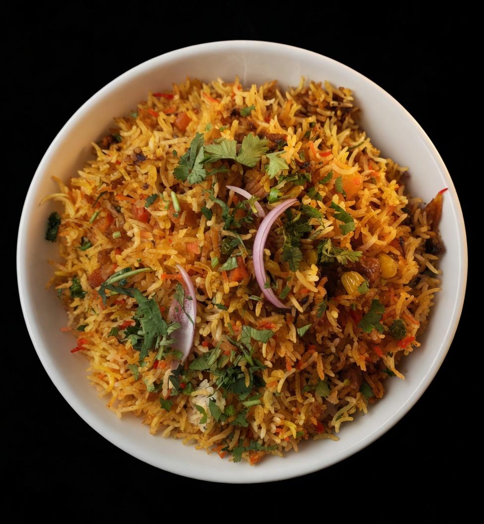 Chicken 65 Biryani.