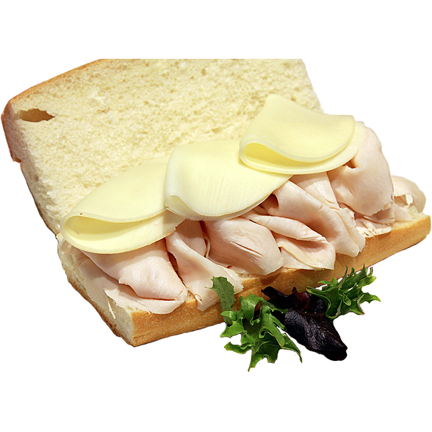 Turkey with Swiss Sandwich.
