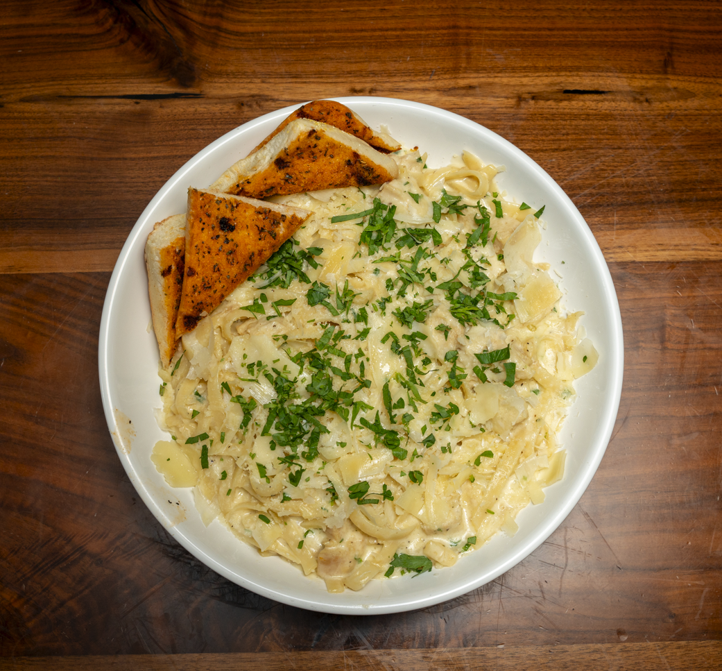 Chicken Fettuccine Alfredo.