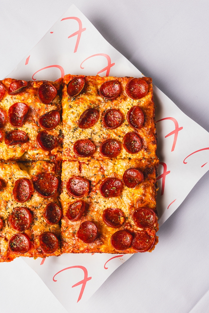 Pepperoni Sicilian Pie.