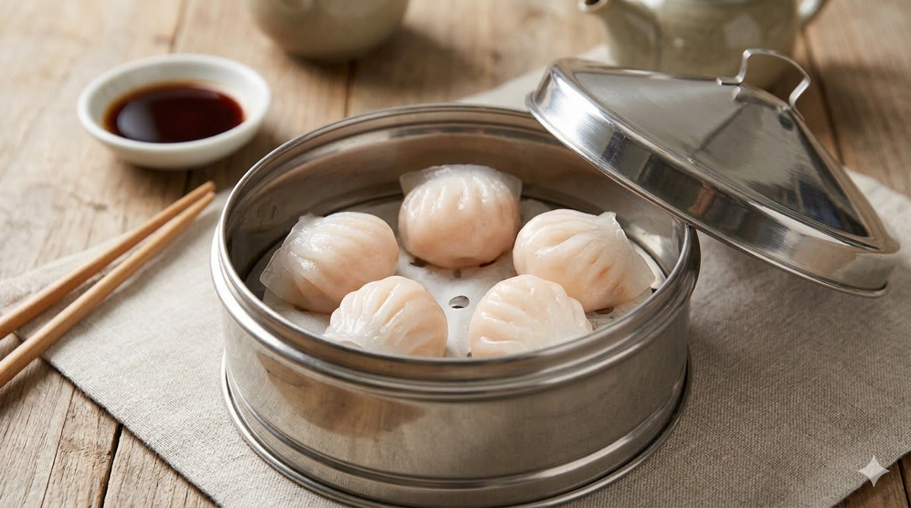 Shrimp Dumpling (5 pcs) 蒸虾饺.