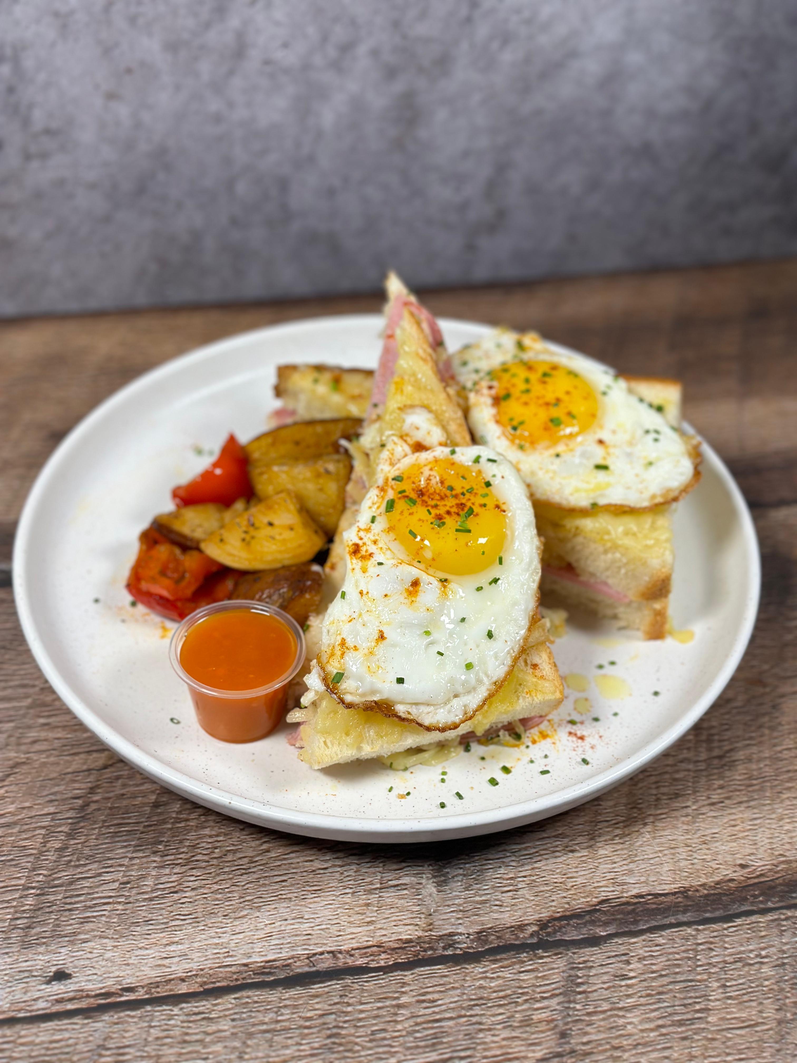 Croque Madame Sandwich.