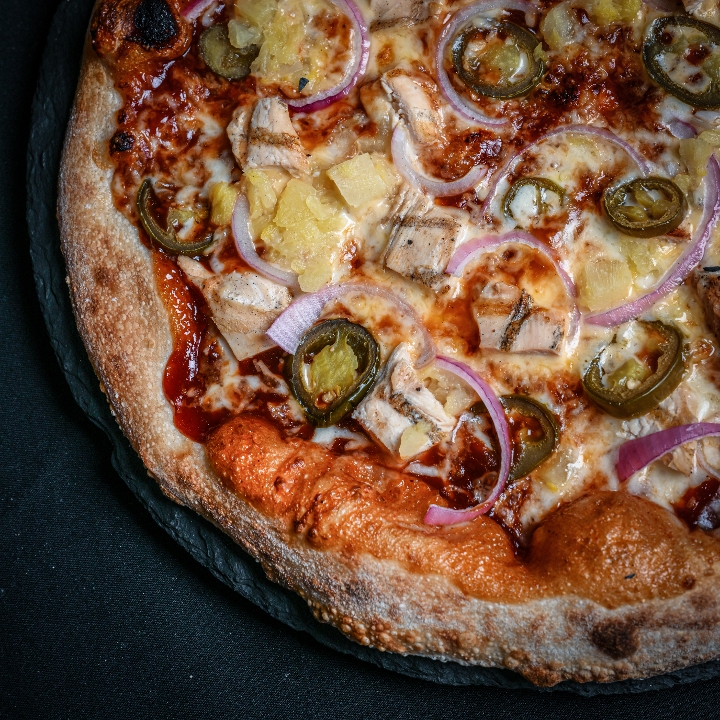 BBQ Chicken Pizza.