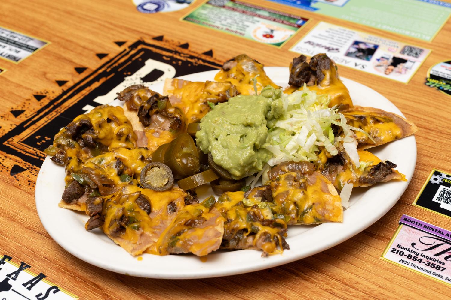 1/2 Beef Fajitas Nachos.