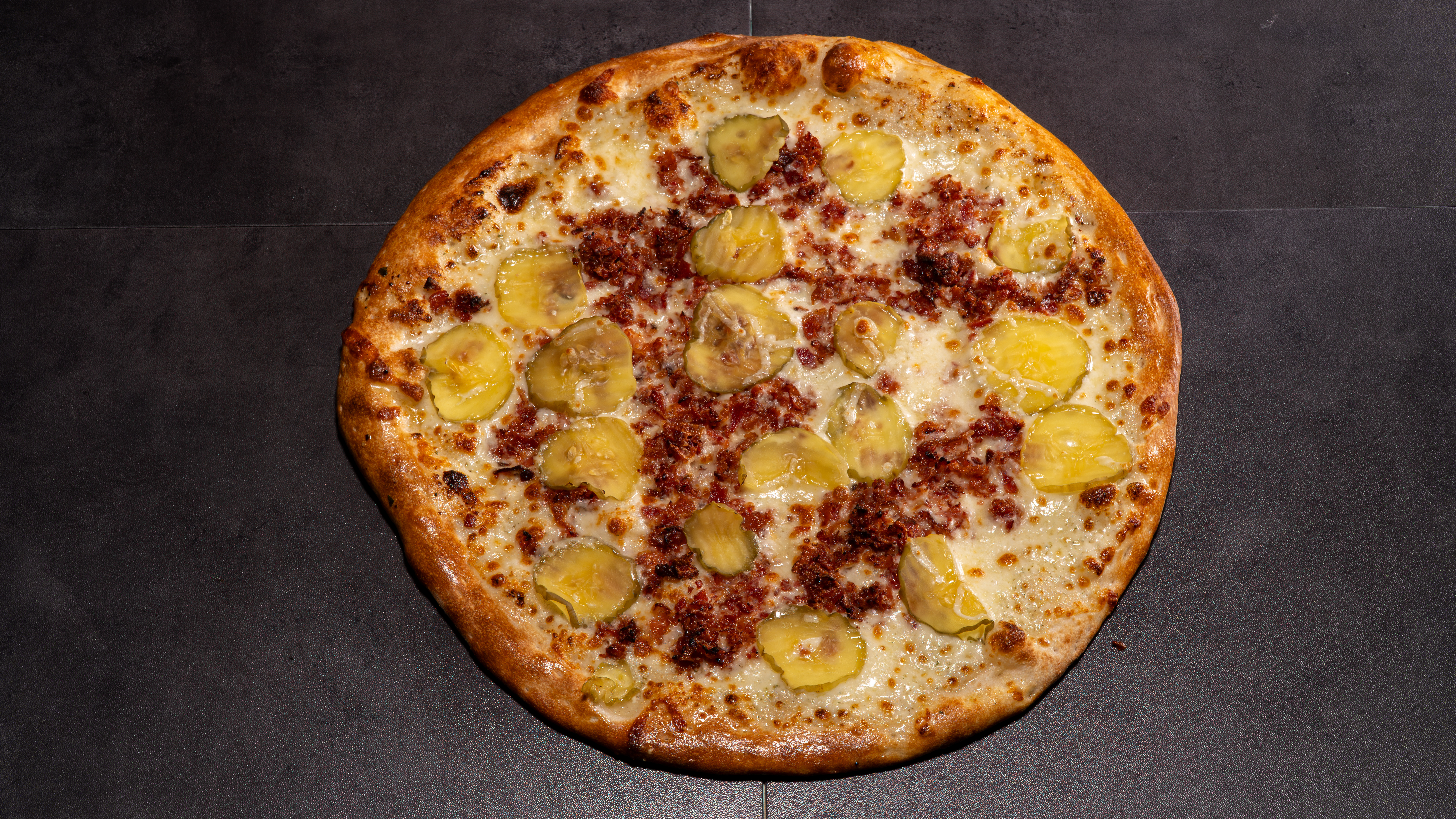 Pickle Bacon Pizza.