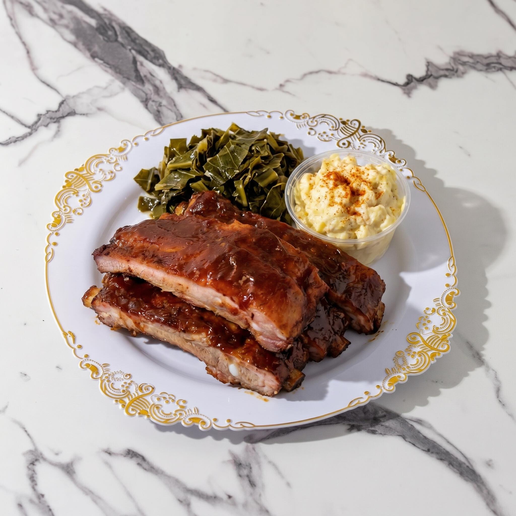 3 Rib Bones with Two Sides.