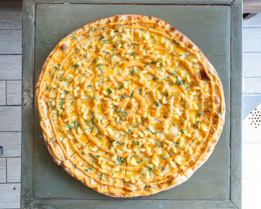 Lil Ones Mac and Cheese Pizza.