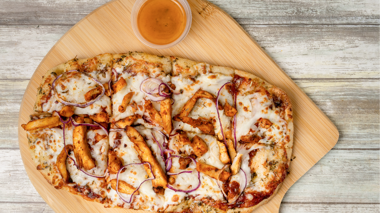 BBQ Chicken Pizza.
