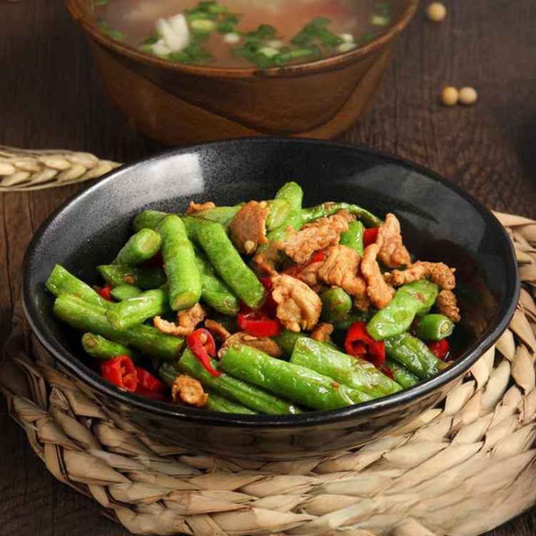 PK4. 四季豆肉粒/String Beans w. Ground Pork.