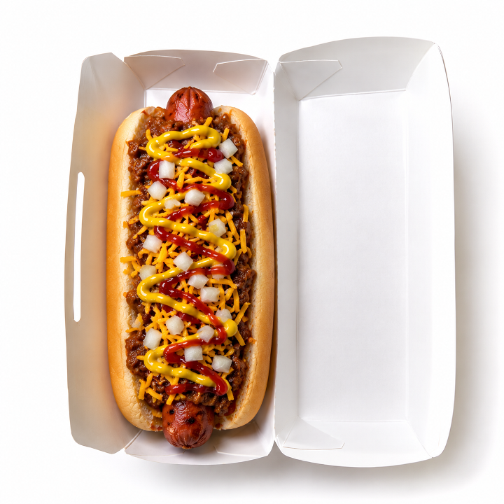 CHILI CHEESE DOG.