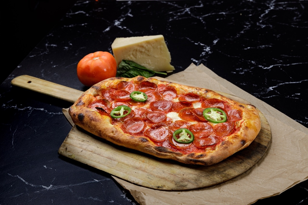 Spicy Salami and Jalapeno Pinsa - Whole Personal.