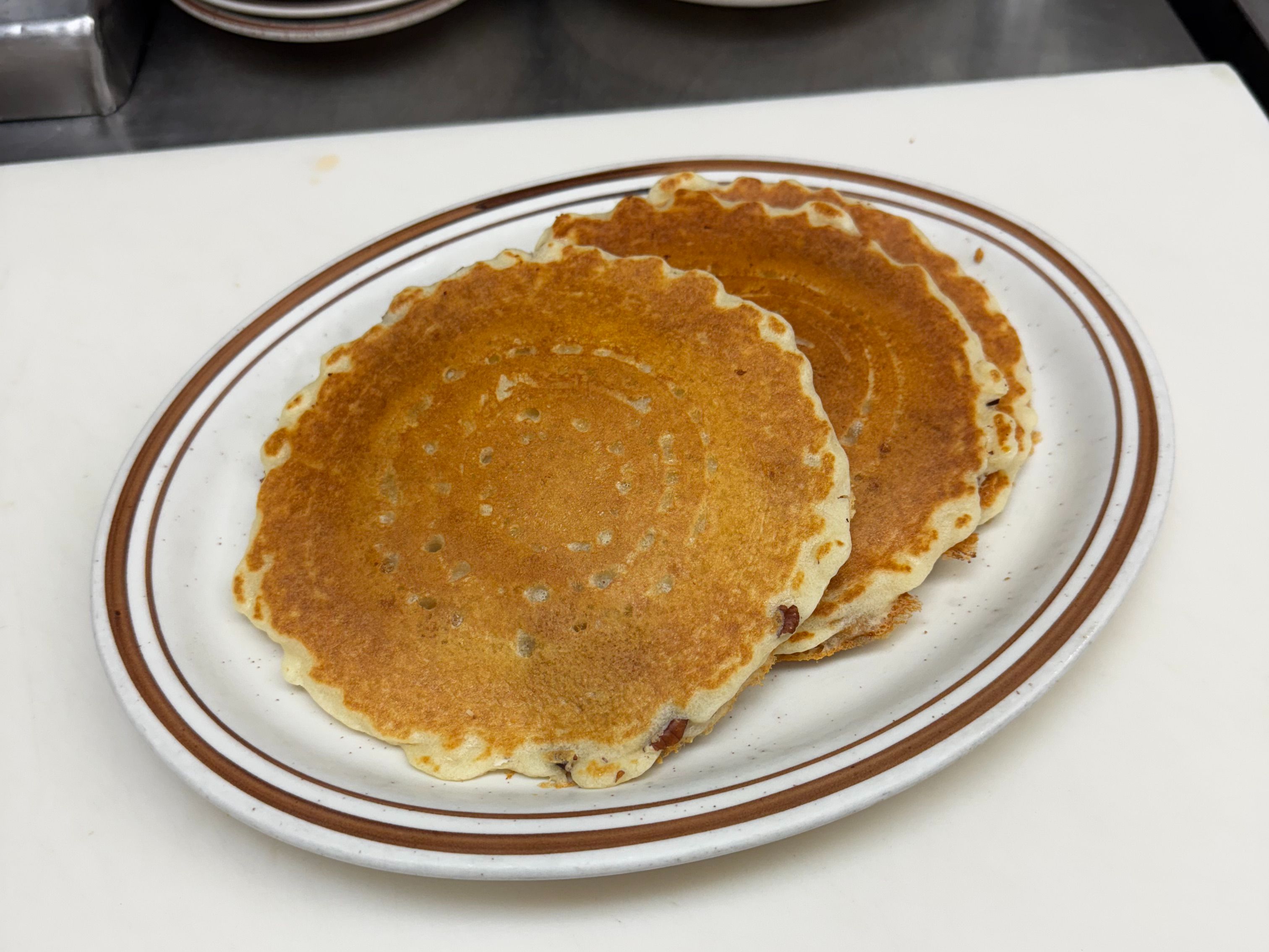 Butterscotch Pecan Pancakes.