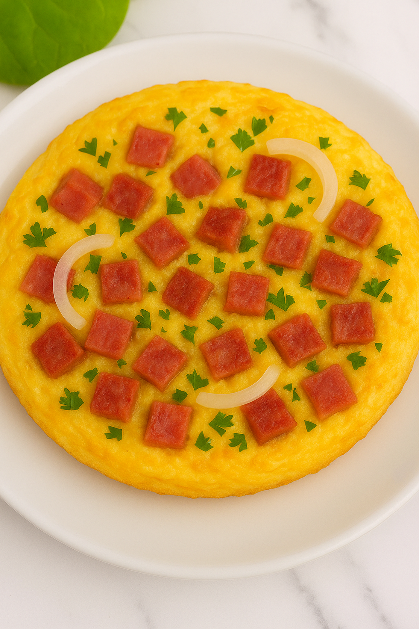 Salami Omelette Breakfast.