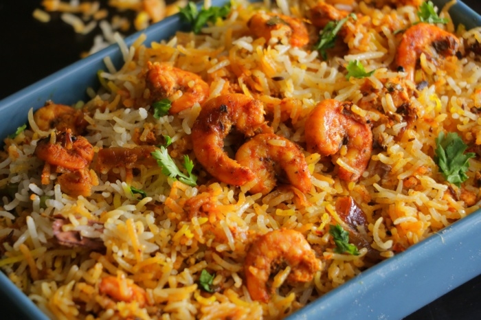 Shrimp Biryani.