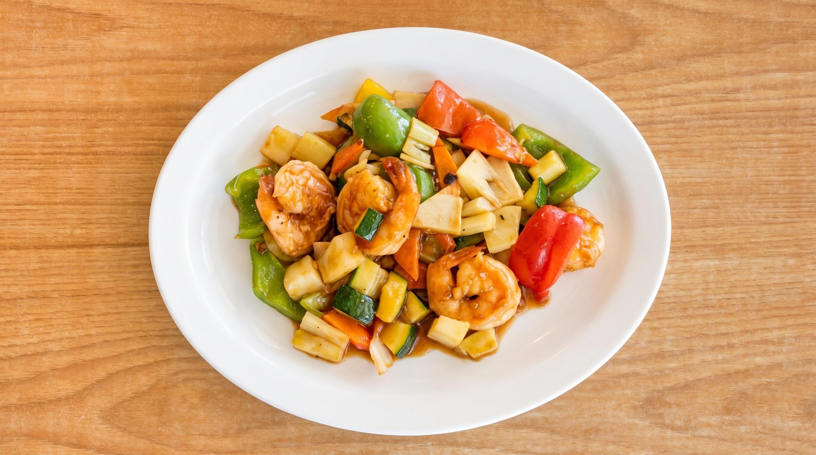 ALMOND SHRIMP.