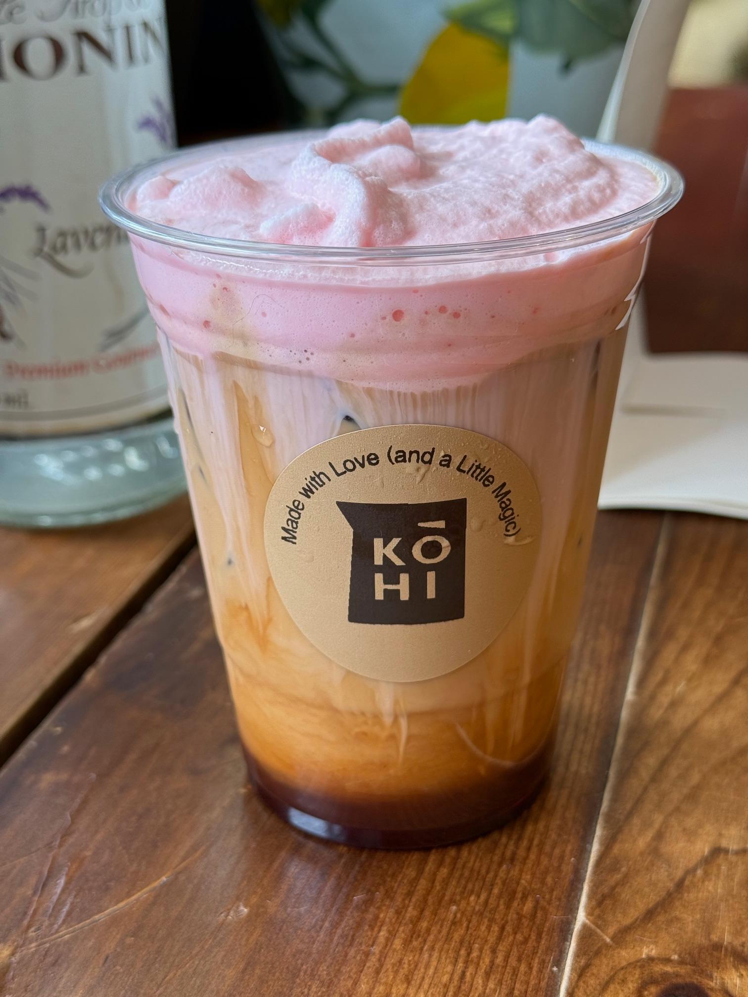 CHERRY CHAI LATTE.