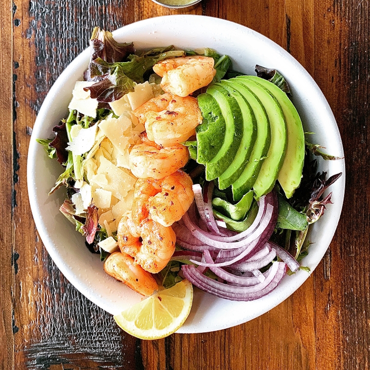Sautéed Lemon-Garlic Shrimp Salad.