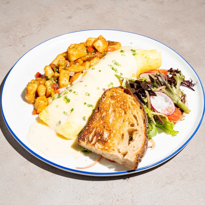 French Onion & Steak Omelette.