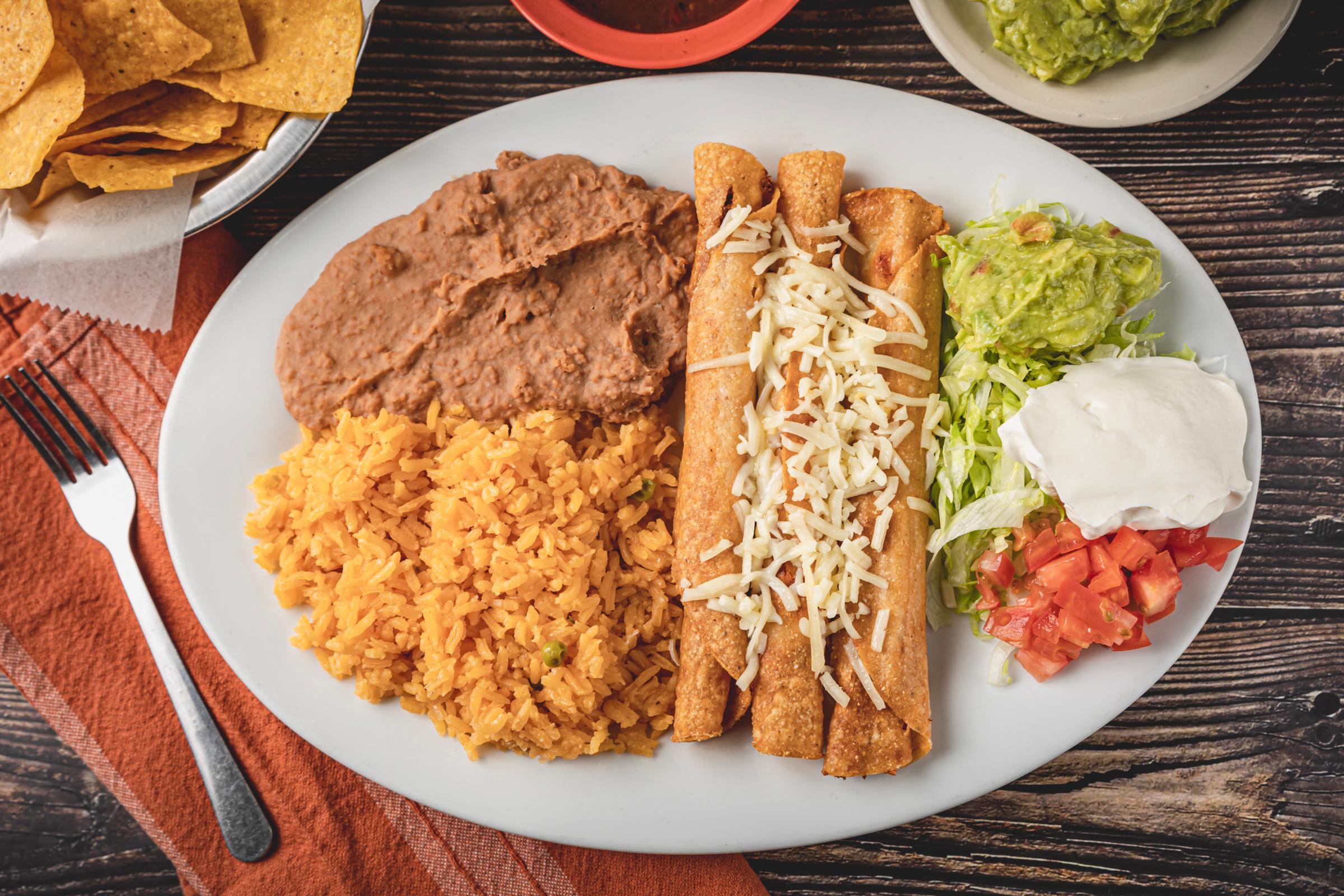Chicken Flautas.
