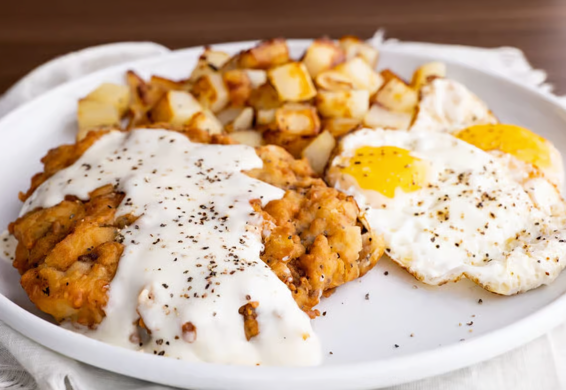 Farmer's Fried Steak or Chicken.
