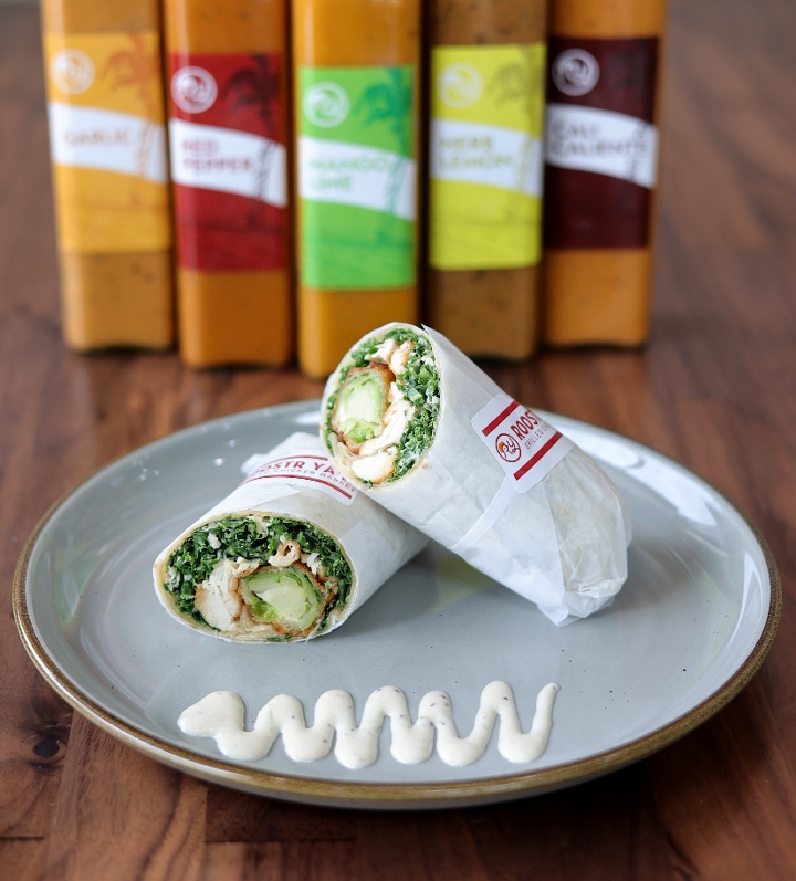 Kale Chicken Caesar Wrap.